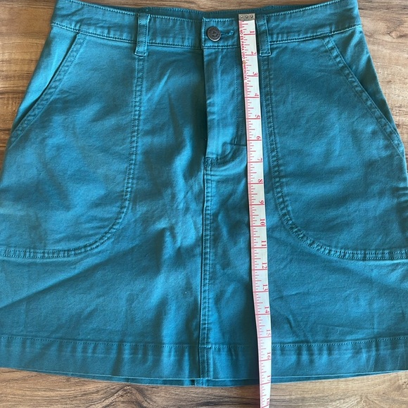NWT Patagonia Women's Stand Up Skirt Size 6 Teal Organic Cotton Pockets - Picture 8 of 9